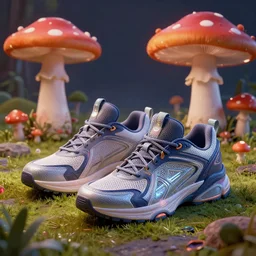 sneakers 🥾🍄, style artstation, style greg rutkowsk, octane render, unreal engine 6, epic game graphics, fantasy, ciberpunk, conceptual art, ray tracing