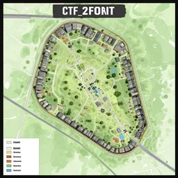 The map layout of ctf_2fort