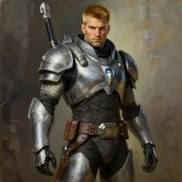 garrus vakarian, mass effect, turian, full color painting by j. c. leyendecker