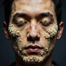 mycelium growing out of a face