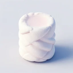 Isometric 3d octane render of marshmallow
