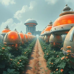 futuristic biofarm. highly detailed, digital painting, watercolor, soviet realism, engraving, artstation, concept art, smooth, sharp focus, vivid grunge, manga, illustration, unreal engine 5, 8 k, art by bilibin and kilian eng and kuvshinov and malevich and mucha