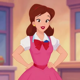 pinup girl in the style of disney