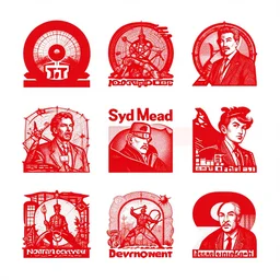 construction & development company logo, logo sheet, singular, discreet, red, sharp, large digital logo sprite sheet, few items, syd mead, norman rockwell, junichi higashi, isamu imakake, 4 k resolution, octane render, intricate, balance, ultra detailed, full logo shot, white background, flat lighting + masterpiece,