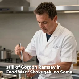 “still of Gordon Ramsay in Food Wars!: Shokugeki no Soma”