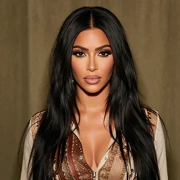 a portrait of a 1 9 6 0 s hippie looking like kim kardashian