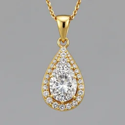 gold and diamond pendant with the same shape and features as this photo