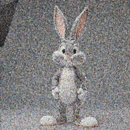 A photo of a real-life Bugs Bunny, Studio Lighting, High Detail, 4K, Title-Shift, Hyperrealism