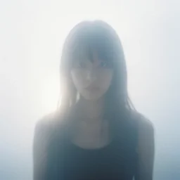 a blurry aura glowing in a white mist