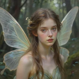 a beautiful face forest fairy by artgerm in a scenic woods, sweet, graceful wings muted colors, sharp focus, high fantasy art, fairy aesthetics, intricate, elegant, highly detailed, hyperrealistic painting, artstation, concept art, painterly, dreamy, soft illumination, hasselbrad photography, illustration, art by scot howden