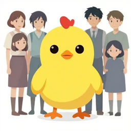 anthropomorphic chick, clean cel shaded vector art. shutterstock. behance hd by lois van baarle, artgerm, helen huang, by makoto shinkai and ilya kuvshinov, rossdraws, illustration,