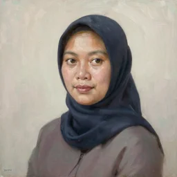 portrait of an indonesian woman, an oil painting by ross tran and thomas kincade