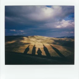 artsy polaroid of a surreal double exposure