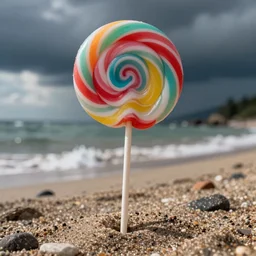 lollipop by the beach