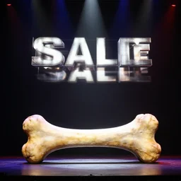 giant dog bone on stage in the spotlight on sale for 1, 0 0 0, 0 0 0, 0 0, 0 0 0