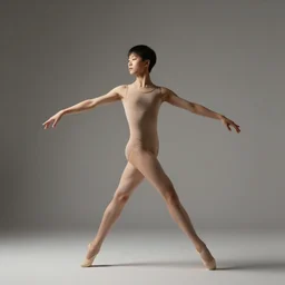 sia furler wearing a skin colored leotard full body artistic photoshoot