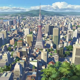 beautiful anime cityscape makoto shinkai
