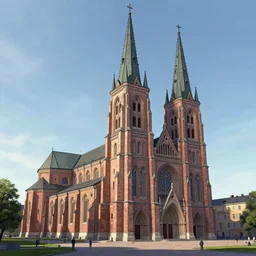 linkoping cathedreal in 2 0 9 9, sci - fi art, by simon stahleberg