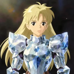 crystal lady knight from 2 2 2 2, by miyazaki hayao