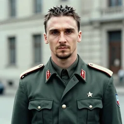 a portrait of a 1 9 8 0 s kgb agent looking like zlatan ibrahimovic