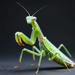 portrait of green anthropomorphic mantis religiosa ; hard predatory look ; d & d rogue ; translucent!!!! ; invisible ; flat triangle - shaped head with thin thread - like antennae ; concept art ; artstation ; 8 k ; wallpapers ; heavy contrast ; cinematic art ; cgsociety ; art by greg rutkowski and artgerm