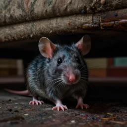 cinematic colorful horror artwork by artgerm, beksinski, mark brooks, stephen king ; real life full portrait of ugly furry mouse at living room floor underneath the couch ; macro ground level close up ; dark ominous scary, 8 k hdr, creepy intricate ; volumetric dramatic lighting, insanely detailed, haunting