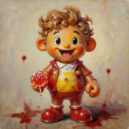 portrait of king of candy mr harry haribo oil painting bloody conquest tape