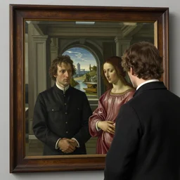 two, in the void, by the mirror, station, alex colville, otto mueller, stephen conroy, sandro botticelli, andrew newell wyeth, daniel maidman octane rendering