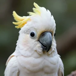 very beautiful portrait of an extremely cute and adorable cockatoo, smooth, perfect face, fantasy, character design by mark ryden and pixar and hayao miyazaki, sharp focus, concept art, intricate detail, cinematic lighting, hyperrealistic, 5 0 mm, diorama macro photography, 8 k, nature background