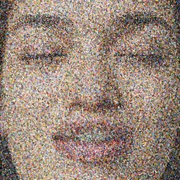 a mouth under eyes