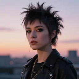 photographic portrait of a stunningly beautiful punk female in soft dreamy light at sunset, contemporary fashion shoot, by edward robert hughes, annie leibovitz and steve mccurry, david lazar, jimmy nelsson, breathtaking, 8 k resolution, extremely detailed, beautiful, establishing shot, artistic, hyperrealistic, beautiful face, octane render