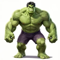 Hulk, trending on artstation, ultra detailed, 8k, character illustration by Greg Rutkowski, Thomas Kinkade.