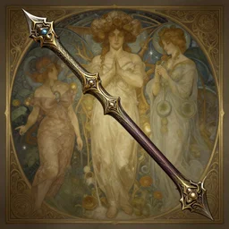 magic wand, intricate, highly detailed, digital painting, artstation, concept art, weapon, sharp focus, illustration, Unreal Engine 5, 8K, art by artgerm and greg rutkowski and alphonse mucha