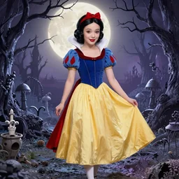 snow white in the style of tim burton