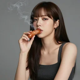 lisa ann smoking a sausage, professional photograph, 4 k