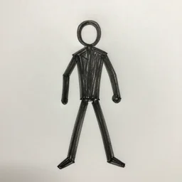 a person's bad drawing of the matrix, using stick figures