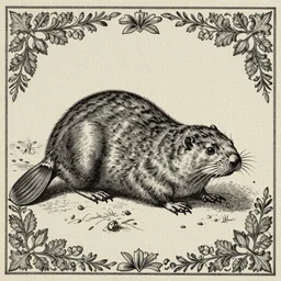 platypus printed textile by Arthur Morris, ornate, very detailed