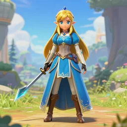 Princess Ruto from the legend of Zelda Hyrule warriors game render