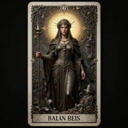 a majestic matte painting, unreal engine render, centered Intricate portrait of a goddess, tarot card, dark souls colour scheme, luminal, smooth, high detailed, kerem beyit, Karol Bak, Chris Cold, james gurney, dan mumford, featured on artstation, instagram HD, unreal engine