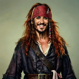 portrait painting of a 3 0 years old rugged masculine muscular male cheerful flirtatious pirate long long hair soft hair flowing hair crimson hair upper body only chest hair long coat elegant rugged handsome unreal render cinematic lighting art 1 9 2 0 period drama by bussiere rutkowski andreas rocha