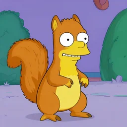 a squirrel with a simpsons overbite