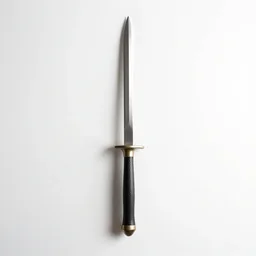 minimalist glaive, commercial catalog photo, isolated on a pure white background, centered, entire object in frame, sharp focus, soft studio lighting