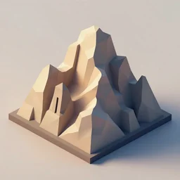 a low poly isometric render of a icelandic mountain in the style of monument valley, intricate, elegant, smooth, illustration, simple, solid shapes, by nuri iyem, james gurney, james jean, greg rutkowski, anato finnstark. pixar, octane render