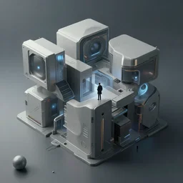 4th dimensions futuriste concept art matte painting by Theo Prins and Ruan Jia