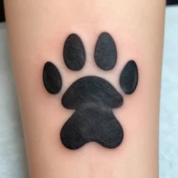 dog footmark tattoo examples