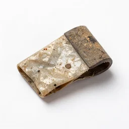 detail photo of a piece of rubbish on a white background, photorealistic, studio photo