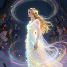 side portrait, emma stone, glowing fairy, fantasy robe, gloomhaven, luminescent, colorful swirly magic ripples, pastel colors, by greg manchess, huang guangjian, gil elvgren, sachin teng, greg rutkowski, jesper ejsing, ilya kuvshinov