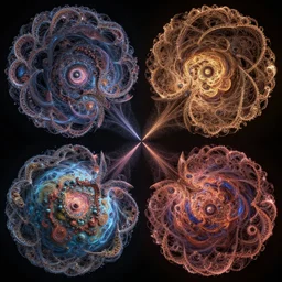 four way symmetry, fractals worlds of the multiverse, ultra realistic, intricate details, octane render, substance, renderman, 4 k, trending on artstation