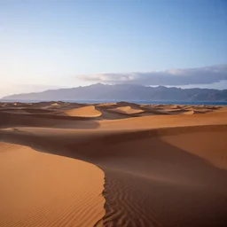 landscape photography, saharan dunes and ocean, cold lighting, morning hour, mountains, clouds, beautiful, kodachrome, 4 k, hd