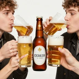 incredible absurd surreal closeup photoshoot advertisement for beer, people enjoying beer in the style of tim walker and by michael bay action movie, people pouring coffee on top of each other, celebration of coffee and caffeine, vsco film grain